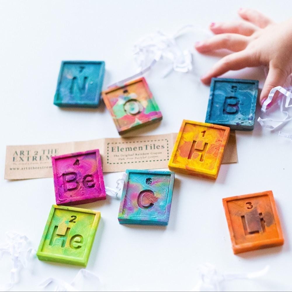 Periodic table crayons for kids