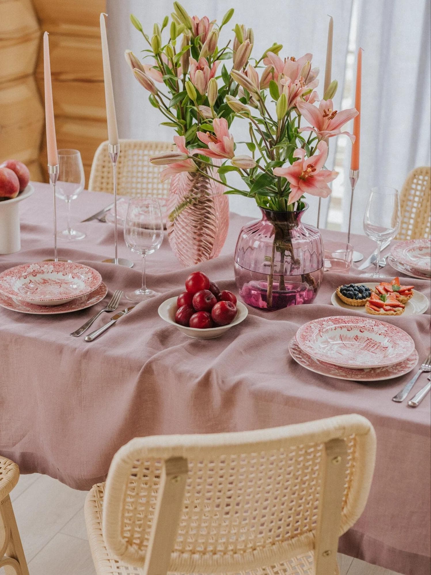 image containing listing Linen Tablecloth by LinenSpellsStore