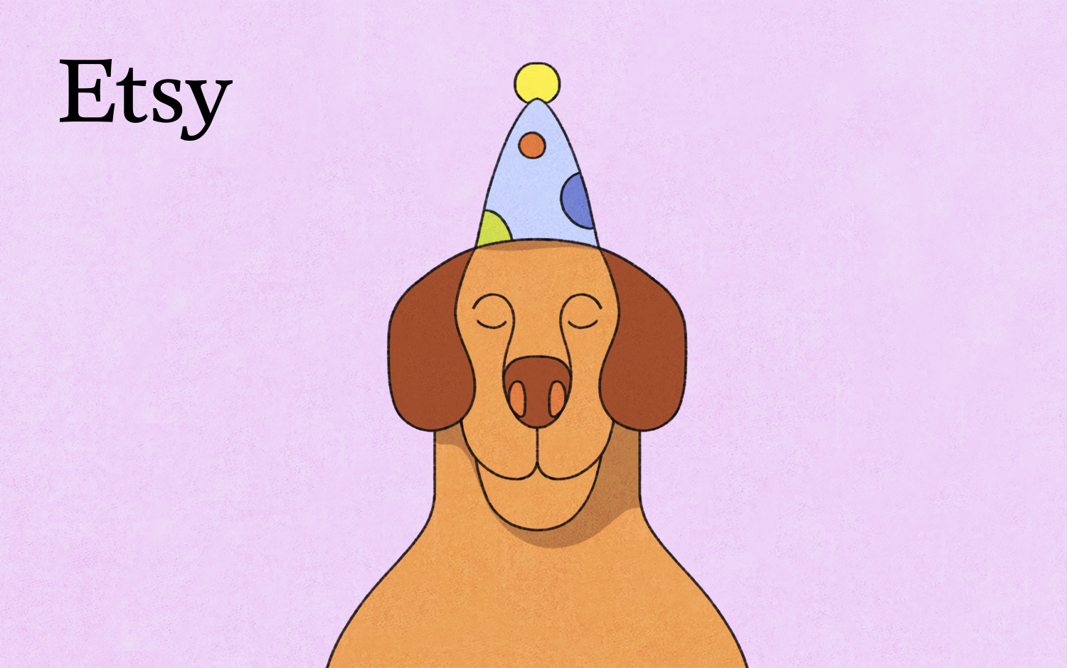 Dog with birthday party hat
