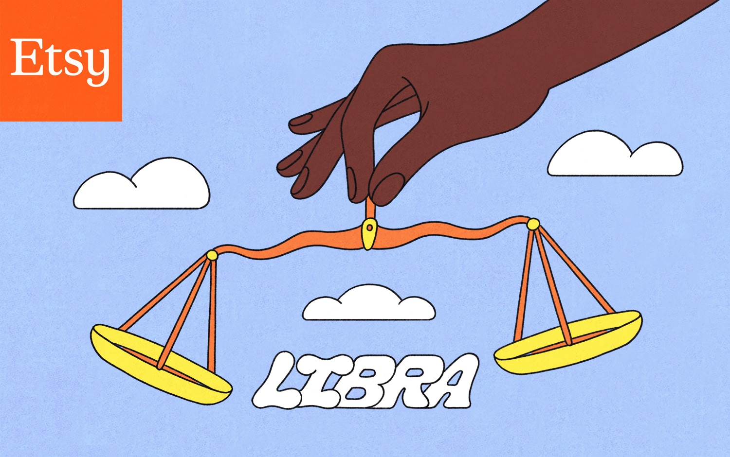 Libra - Hand holding balancing scales
