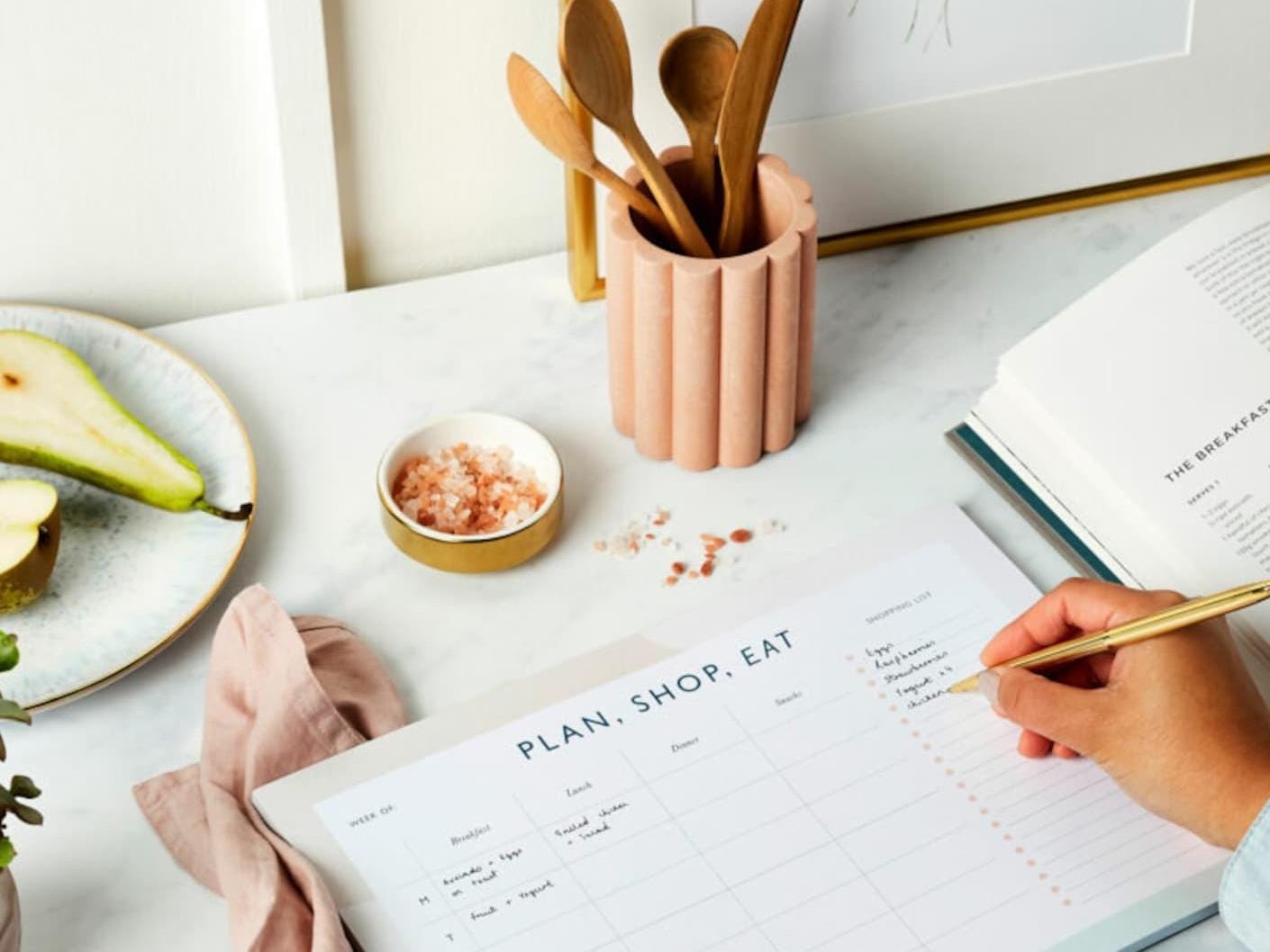 image containing listing Weekly Meal Planner Pad by MarthaBrook