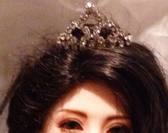 Mini Clear Rhinestone Tiara for Dollfie