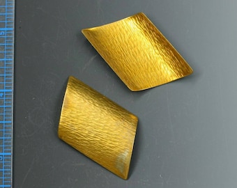 Vintage brass. So many possibilities with this vintage raw brass parallelogram. 1 7/8" x 1". Priced per piece. Beadwork, Jewelry supply.