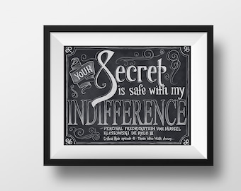 Critical Role - Secret - Print - Dungeons and Dragons Typography Chalkboard