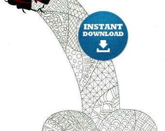 Penis coloring page | Etsy