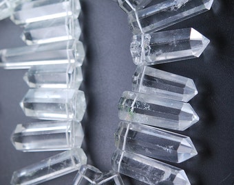 10 pcs,New Rock Crystal Quartz Faceted Fancy Point Shape,20-22mm Long,