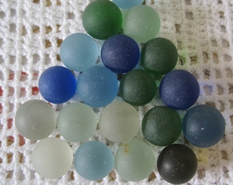 Vintage 19 beads frosted / Vintage 19 crazy balls