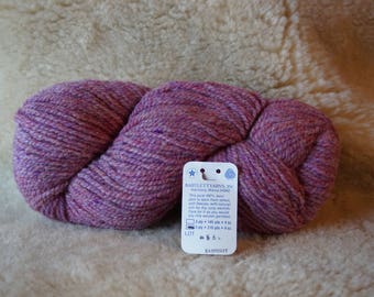worsted weight: RASPBERRY 2 ply worsted weight wool yarn from Bartlettyarn