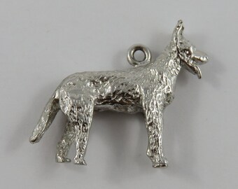 Dog Sterling Silver Vintage Charm For Bracelet