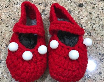 Mary Jane Baby Booties