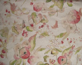 Melody fibre naturelle Coralime cotton curtain fabric