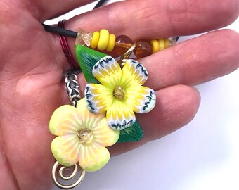 Yellow submarine boho hippie choker by Marie Segal 2006