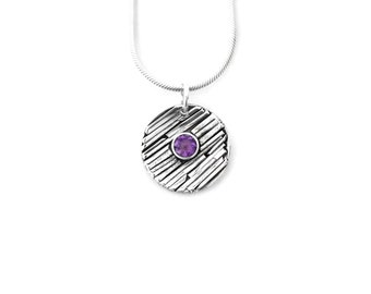 Amethyst Sterling Silver Pendant Necklace, February Birthstone Necklace, Amethyst Jewelry, Amethyst Pendant, Birthstone Jewelry