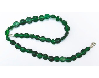 Antique Glass Beads: Sandcast Green from Ghazni, Afghanistan- Item 6