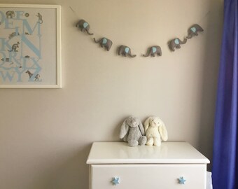 Elephant garland- Nursery Garland- Felt Garland