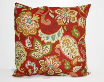 Decorative Outdoor Throw Pillow, Waverly Floral Outdoor Throw Pillow Cover 16x16 , 14x21