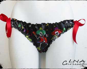 Southwestern: panty ruffles Mexican skeleton