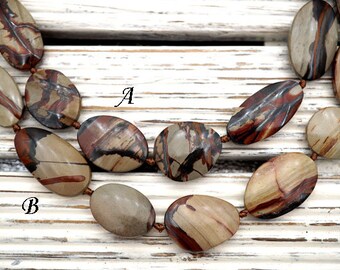 Indian Paint Jasper freeform beads (ETB01137)