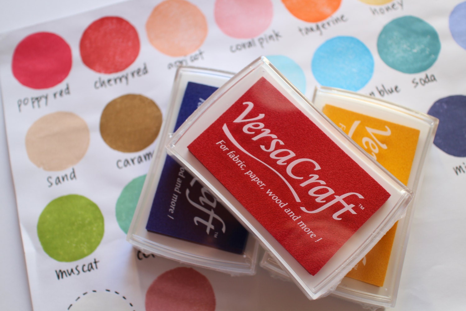 2 versacraft ink pads. versa craft rubber stamp ink pad.