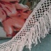 Cotton Lace Fringe Trim by the yard, Ivory chainette fringe, Off-White Cotton Lace Fringe, 2" kimono trim, 2 yards cotton tassel trim - L29
