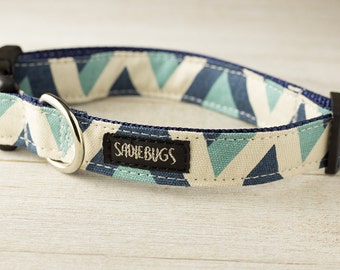 Chevron dog collar, modern dog collar