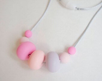 Children's Necklace, Girls Necklace, Children Jewellery, Sensory Necklace, Pink Necklace, Fiddle Beads, Little Girl Necklace, Play Necklace