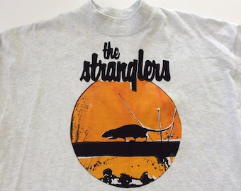 The Stranglers Sweater - Rattus Norvegicus - Punk Rock Long Sleeve Shirt -XL Light Grey
