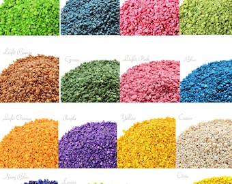 Colorful Decorative Quartz Grit Aquarium Art Rainbow Diameter 1-4mm - 200g