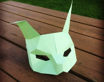 PDF Rabbit Half Mask/Animal Head/Paper Mask/DIY Easter Mask/Easter Bunny/Paper Rabbit Mask/DIY kit rabbit mask/Rabbit paper kit