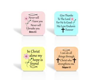 1 Inch Square, Digital Collage Sheet, Christian, Bible Verse, Jesus, For Glass Tiles, Pendants, Cabochons, Jewelry Making, Inspirational 1