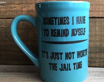 16 oz. Ceramic Jail Time Mug