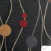 Black tapestry fabric base ,red,blu,yellow mustard,brown circle on straps,W-59",the price is for 1y,ready to ship