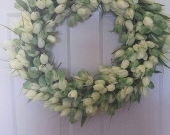 24' Tulip wreath / spring wreath / front door wreath / holiday wreath / door wreath / summer wreath easter wreath