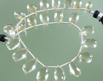 AAA Scapolite Micro-Faceted Pear Briolettes 8-10mm x 13-18mm