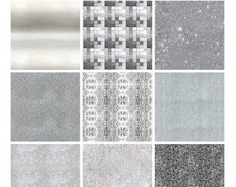 Digital Texture Pack - Silver Metallic Sampler 1 (Illustrator CS3)
