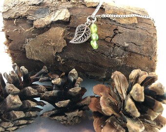Peridot Leaf Necklace