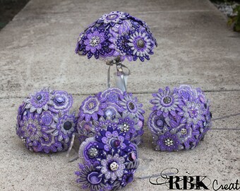 Custom Embroidered Felt Bouquet Set