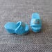 Barbie Doll shoes blue slip on sandals with buckle details