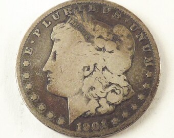 1901 O Morgan Silver Dollar Collectible Coin, 1901O One Dollar Coin New Orleans Mint, Vintage Coin