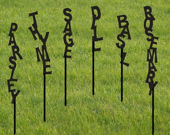 One Herb marker / Garden Marker / Vegetable Garden Stake / Herb Marker / Plant Stake / Outdoor / Garden Plant Markers /