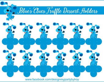 BLUE'S CLUES, Blue's Clues Truffle Holders, Blues Clues Chocolate Holders, Blues Clues Party Supplies, Blues Clues Party Favors,Blues Clues.
