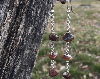 Agate Drop Earrings - Agate Stone Drop Earrings