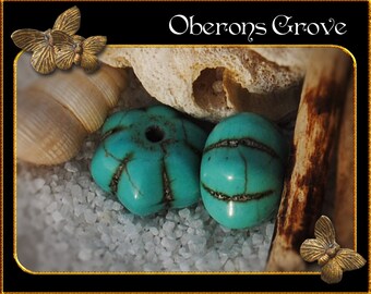 10 turquoise Magnesite Beads 13x7,5mm