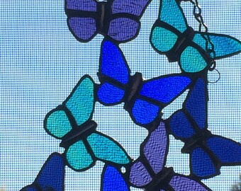 Stained Glass Butterfly Cluster