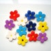 12 mosaic flower tiles, handmade, pretty, ceramic, large blossom shapes
