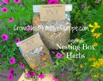 Certified Organic Chicken Coop Nesting Herbal Blend to Repel Bugs and Insects, Freshen Nesting Box Scent and Relax Chickens FREE SHIPPING