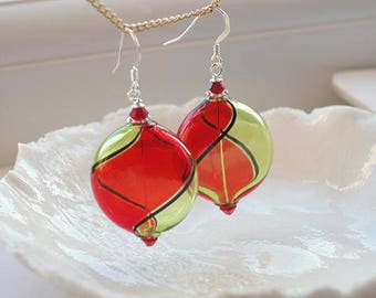 Venetian Murano Blown Glass Earrings