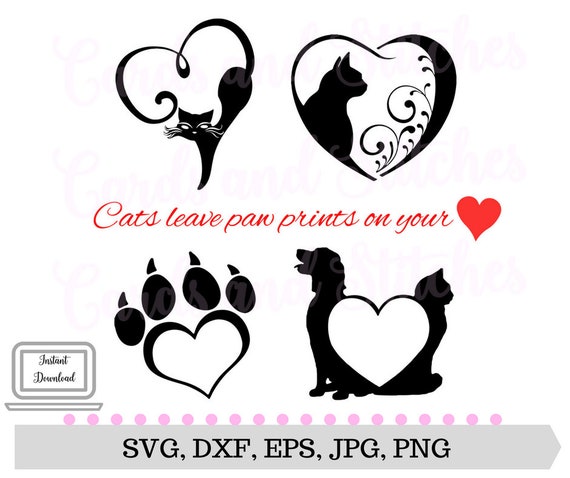 Download Cats SVG Cat Paw SVG Cat Lovers SVG Digital Cutting File