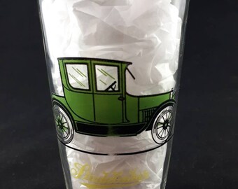 Vintage Automobile Drinking Glass, Hazel Atlas Glass, Vintage 1960s