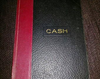 Vintage hard bound cash ledger vernon line 2044